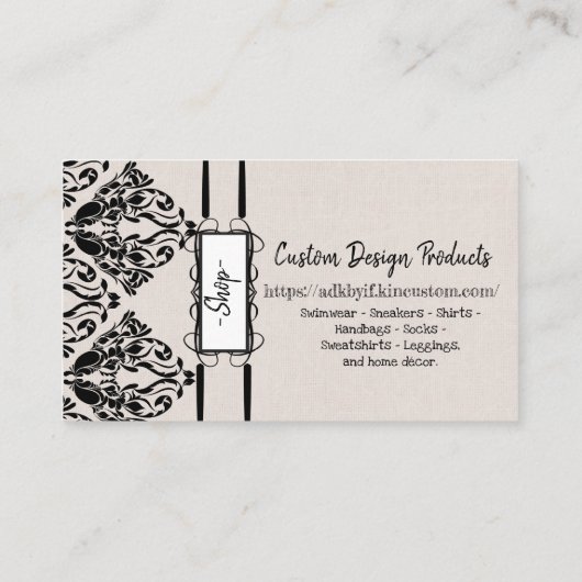 Vintage Damaskus Visitenkarte (Rückseite)