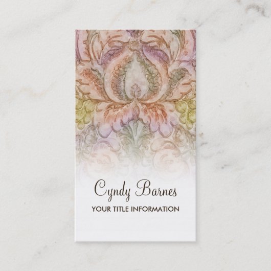 Vintage Damaskus-Visitenkarte Visitenkarte (Vorderseite)