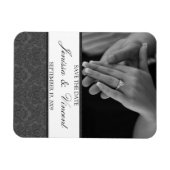 Vintage Damast Save-the-Date-Magnet 7,5 cm x 10 cm Magnet (Horizontal)