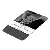 Vintage Damast Save-the-Date-Magnet 7,5 cm x 10 cm Magnet (Linke Seite)