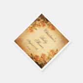 Vintage Damast-Shabby Serviette (Ecke)