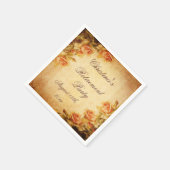 Vintage Damast-Shabby Serviette (Ecke)