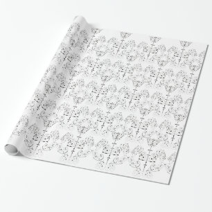 Vintage Damast Tapete - schwarz + Ihr Hintergrund. Geschenkpapier