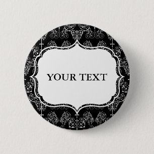 Vintage Damast-Tapete - Weiß + Ihr backgr. Button