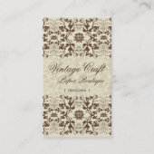 Vintage Damast-Wirbels-Spitze-BlumenVisitenkarte Visitenkarte (Vorderseite)