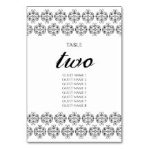 Vintage Damastensehung mit Schwarz-Weiß-Kalligrafi