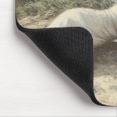 Vintage-Dame am Strand Mousepad (Ecke)