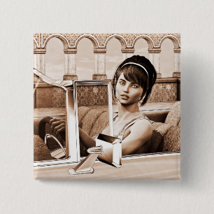 Vintage Dame Button