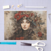 Vintage Dame Decoupage Seidenpapier (Handwerk)