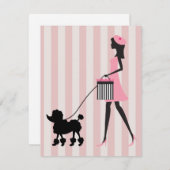 Vintage Dame, die schwarze Poodle läuft (Vorne/Hinten)