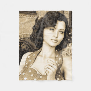 Vintage Dame Fleecedecke