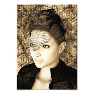 Vintage-Dame Fotodruck