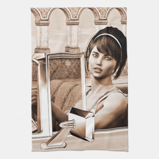 Vintage Dame Handtuch (Vertikal)
