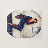 Vintage Dame im Badezimmer Puzzle (Horizontal)