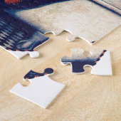 Vintage Dame im Badezimmer Puzzle (Seite)