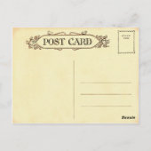 Vintage Dame in der grünen Postkarte (Rückseite)