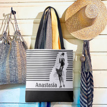 Vintage Dame in Schwarz und Weiß