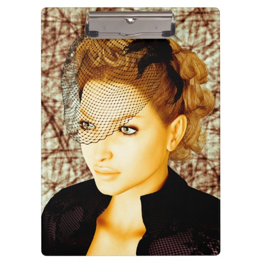 Vintage-Dame Klemmbrett (Vorderseite)