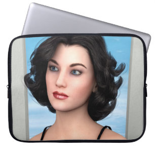 Vintage Dame Laptopschutzhülle