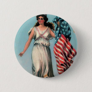 Vintage Dame Liberty Button