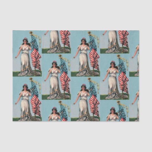 Vintage Dame Liberty Seidenpapier (Vorderseite)