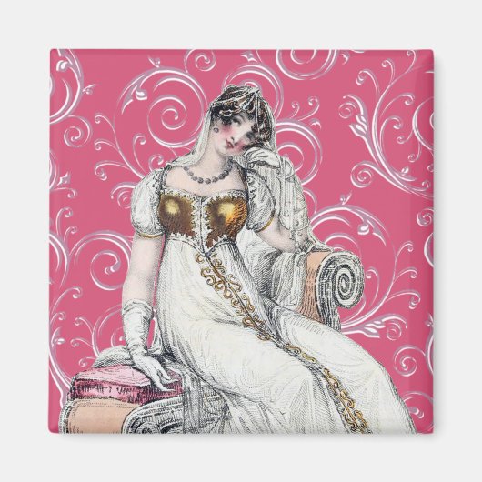 Vintage-Dame Magnet (Vorne)