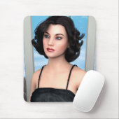 Vintage Dame Mousepad (Mit Mouse)