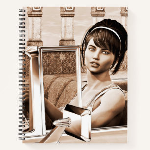 Vintage-Dame Notizblock