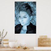 Vintage-Dame Poster (Küche)