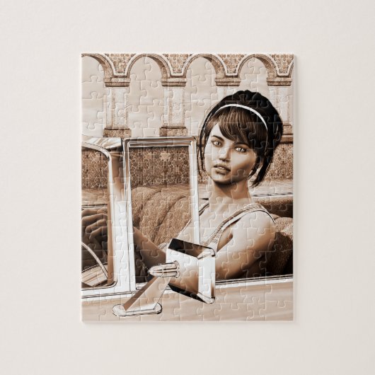 Vintage Dame Puzzle (Vertikal)