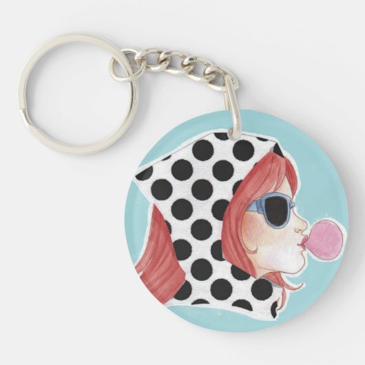 Vintage Dame Schlüsselanhänger (Vorderseite)