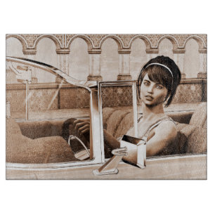 Vintage Dame Schneidebrett