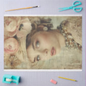 Vintage Dame von Jazz Era Decoupage Seidenpapier (Basteln)