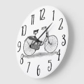 Vintage Damen Fahrrad Große Wanduhr (Winkel)