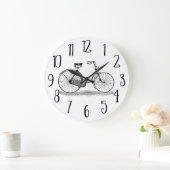 Vintage Damen Fahrrad Große Wanduhr (Zuhause)