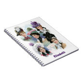 Vintage Damen-Mode-viktorianisches Hut-Notizbuch Notizblock (Rechte Seite)