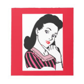 Vintage Damen Notizblock (Vorderseite)