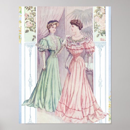 Vintage Damen Poster (Vorne)