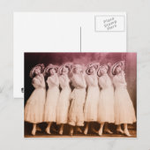 Vintage Damen tanzen Postkarte (Vorne/Hinten)