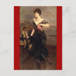 Vintage-Damenporträt - Boldini Postkarte