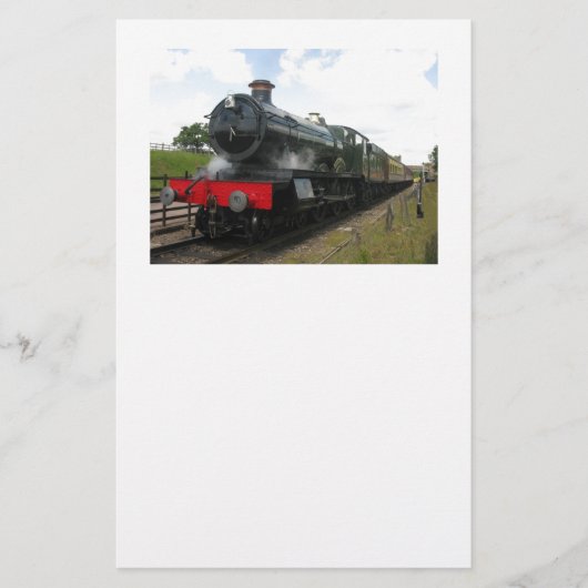 Vintage Dampfbahn Briefpapier (Vorderseite)