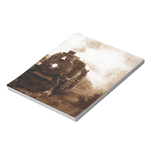 Vintage Dampfbahn Notizblock (Rotiert)