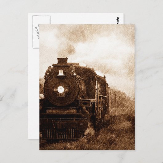 Vintage Dampfbahn Postkarte (Vorne/Hinten)