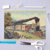 Vintage Dampfbahn, Postkarte Vs 2 Seidenpapier (Handwerk)