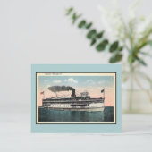 Vintage-Dampfer Canadania Postkarte (Stehend Vorderseite)
