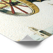 Vintage Dampferflugmaschinen Poster (Ecke)