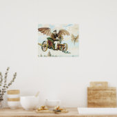 Vintage Dampferflugmaschinen Poster (Küche)