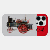 VINTAGE-DAMPFLOK-MONOGRAMM iPhone HÜLLE (Rückseite (Horizontal))