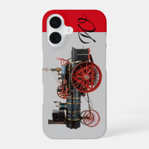 VINTAGE-DAMPFLOKOMOTIVE-MONOGRAMM iPhone 16 HÜLLE