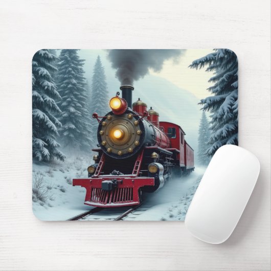 Vintage Dampflokomotive Mousepad (Mit Mouse)
